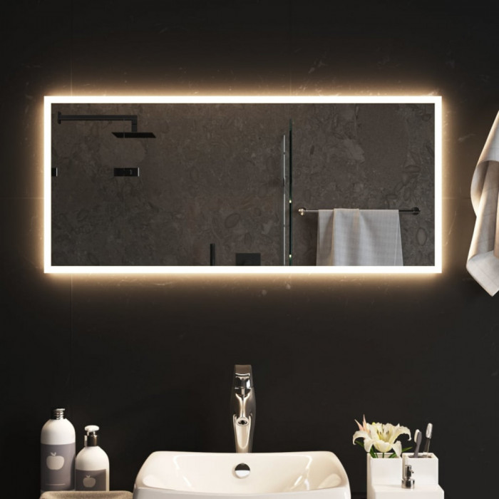 Oglinda de baie cu LED, 90x40 cm GartenMobel Dekor