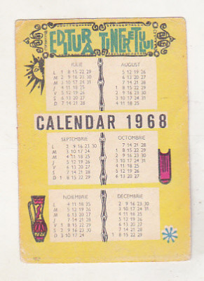 bnk cld Calendar de buzunar 1968 Editura Tineretului foto