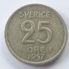 Suedia 25 &ouml;re 1957 argint, Europa