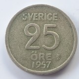 Suedia 25 &ouml;re 1957 argint