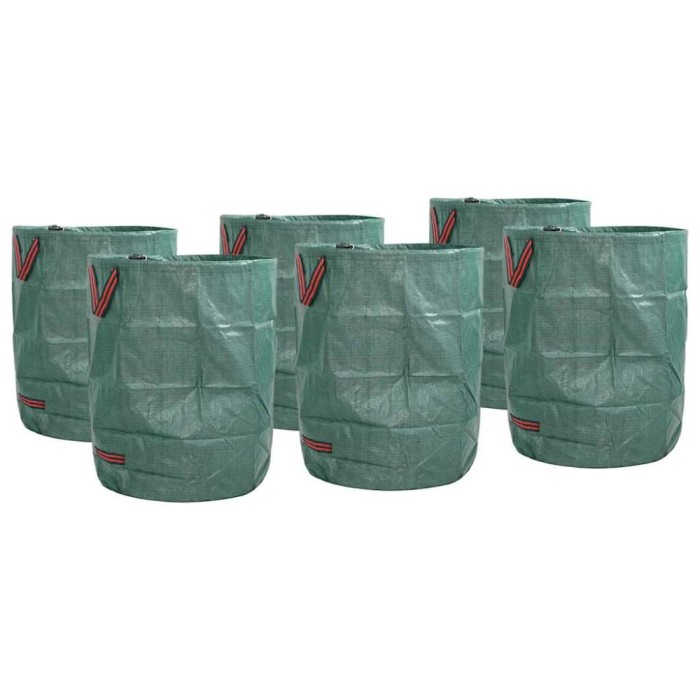 vidaXL Saci pentru deșeuri din grădină 12 pcs Verde 66 x 66 x 83.5 cm 42008107