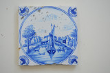 &quot;Canal&quot; placa ceramica de Delft sec 18