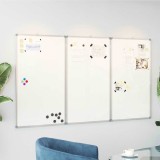 vidaXL Tablă magnetică pliabilă, alb, 150x100x1,7 cm, aluminiu