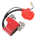 Bobina de inductie Racing cu pipa si CDI pentru Pocket Bike, Mini Moto, ATV, Scuter, motor 2 timpi 43cc - 50cc, prindere 52mm, Rosie, TM, Oem