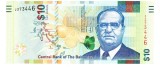Bahamas 10 Dolari 2016 P-79 aUNC Seria J373446