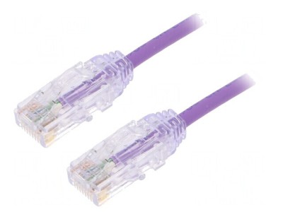 Patch cord UTP LSZH violet 3m 28AWG foto