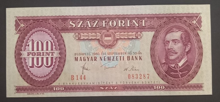 Ungaria, 100 Forint 1980.
