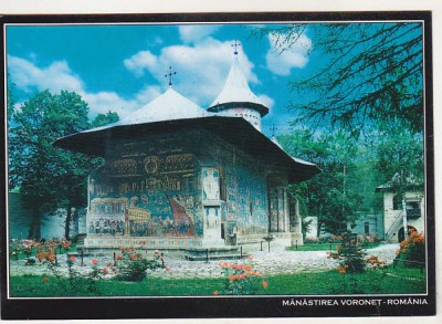 bnk cp Manastirea Voronet - Vedere generala ( sud-vest ) - necirculata foto