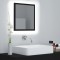 vidaXL Oglindă de baie cu LED, negru, 40x8,5x37 cm, acril 804909