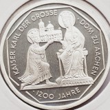 525 Germania 10 mark 2000 Cathedral in Aachen - D - km 200 UNC argint, Europa