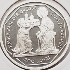 525 Germania 10 mark 2000 Cathedral in Aachen - D - km 200 UNC argint