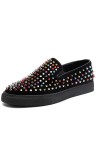 Pantofi Barbati, Zamo&Acirc;&reg;, Kampen, Imitatie Piele Intoarsa si Tinte Colorate, fara Inchidere, Negri, M