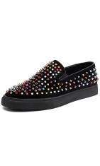 Pantofi Barbati, Zamo&Acirc;&reg;, Kampen, Imitatie Piele Intoarsa si Tinte Colorate, fara Inchidere, Negri, M