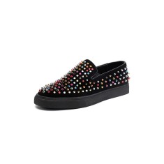 Pantofi Barbati, Zamo&Acirc;&reg;, Kampen, Imitatie Piele Intoarsa si Tinte Colorate, fara Inchidere, Negri, M