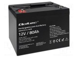 Acumulator QOLTEC plumb-acid 12V 80Ah AGM fără &icirc;ntreținere