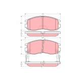 Placute frana Mitsubishi Colt 4 (Ca A), Eclipse 1 (D2 A), Eclipse 2 (D3 A), Galant 7 (E5 A), Galant 8 (Ea), Lancer 4 Liftback (C6 A), Proton Persona