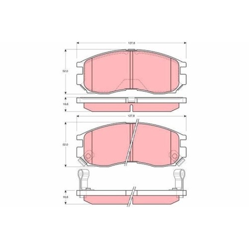 Placute frana Mitsubishi Colt 4 (Ca A), Eclipse 1 (D2 A), Eclipse 2 (D3 A), Galant 7 (E5 A), Galant 8 (Ea), Lancer 4 Liftback (C6 A), Proton Persona