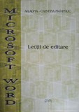 Microsoft Word: Lecții de Editare - Ariadna Cristina Maximiuc, PIM 2005, Carte IT, Limba Rom&acirc;nă, 92 Pagini