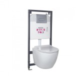 Cumpara ieftin Set rezervor WC suspendat Delos Chrome