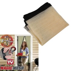 Perdele anti insecte cu magneti Magic Mesh culoarea Bej 210 x 100 cm