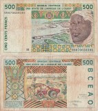 1999, 500 francs (P-610 Hj) - Niger (Africa Occidentală)!