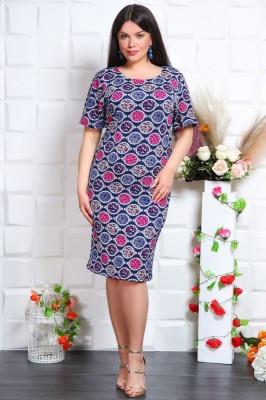 Rochie de zi Doris geometricMarimea foto