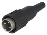 Conector DIN mufă tată PIN 3 drept pe cablu lipire 300V 5A