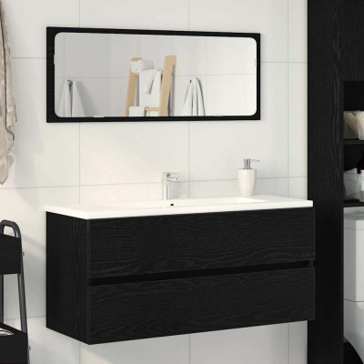 vidaXL Dulap pentru chiuvetă Stejar negru 100x38,5x45cm Lemn prelucrat 862545 foto