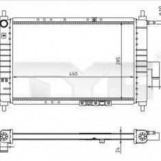 Radiator, racire motor DAEWOO MATIZ (KLYA) (1998 - 2016) TYC 706-0023-R