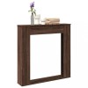 Gossi masca de semineu, stejar maro, 100x20x100 cm, lemn prelucrat