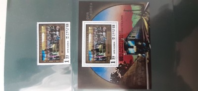 Coreea de Nord-Transport,locomotive ,trenuri- serie completa si colita ,nestampilate MNH (T2) foto