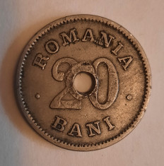 moneda Romania - 20 bani 1900 foarte rara - stare slaba gaurita foto