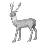 Ren decorativ de Craciun, 32 cm, Argintiu, General