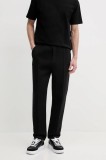 MACKAGE pantaloni de trening barbati, culoarea negru, neted, JAMIL.R