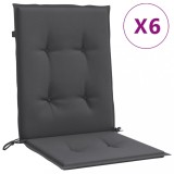 Cumpara ieftin Perne scaun spatar mic 6 buc. melanj antracit 100x50x4cm textil