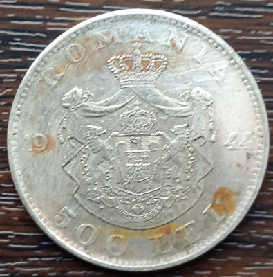 (A981) MONEDA DIN ARGINT ROMANIA - 500 LEI 1944, REGELE MHAI I foto