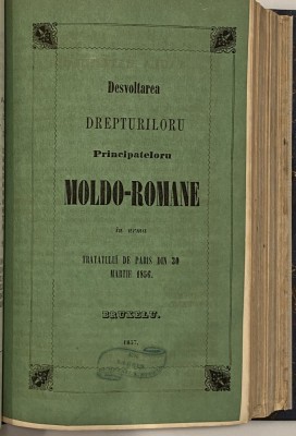 Ioan MAIORESCU Desvoltarea drepturiloru principateloru Moldo Romane carte veche foto