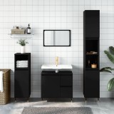 vidaXL Dulap de baie, negru, 30x30x190 cm, lemn prelucrat 831525
