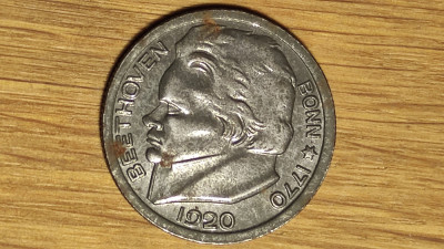 Germania state -Bonn notgeld- 50 pfennig 1920 fier -Ludwig van Beethoven- rara! foto