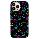Husa compatibila cu Apple iPhone 15 model Neon mask pattern, Silicon, TPU, Viceversa, Transparent, Carcasa
