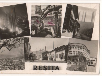 CPIB 19216 CARTE POSTALA - RESITA, RPR, MOZAIC, 1957 foto