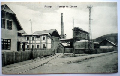 P.076 CARTE POSTALA AZUGA FABRICA DE CIMENT VARIANTA 1 foto