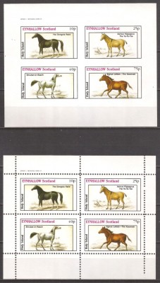 SCOTIA ( EYNHALLOW ) 1982 FAUNA CAI ( 2 blocuri dt. + ndt.) MNH foto