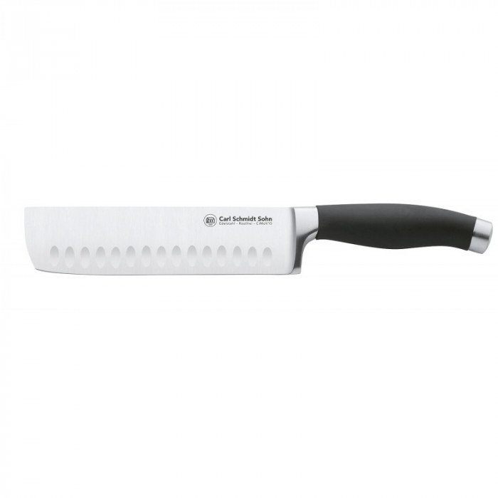 Cutit tepanyaki Shikoku Carl Schmidt Sohn, 18 cm, maner negru, cutie cadou