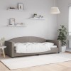VidaXL Pat de zi, gri taupe, 90x200 cm, material textil 354114