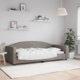 VidaXL Pat de zi, gri taupe, 90x200 cm, material textil