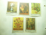Serie Paraguay 1967 - Pictura - Flori , 6 valori, Nestampilat