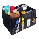 Suport Organizator Auto Pliabil, 56x39x26.5cm, Culoare Negru, Material Nailon, Oem