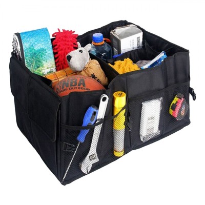 Suport Organizator Auto Pliabil, 56x39x26.5cm, Culoare Negru, Material Nailon foto