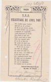 Felicitare de anul nou T.F.F. Ministerul Afacerilor Streine 1925